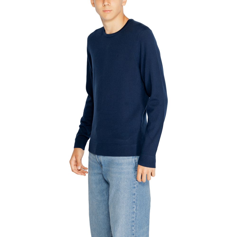 Tricou albastru Calvin Klein din lână reciclată