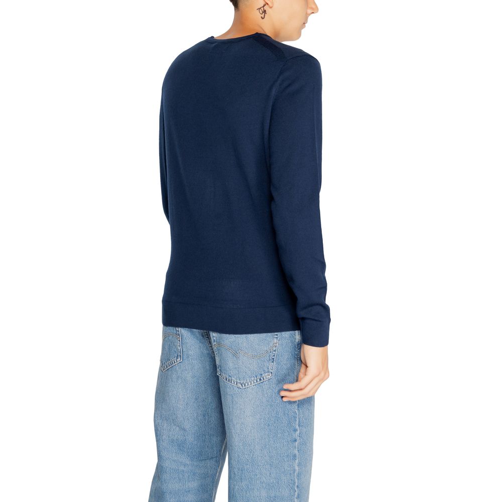 Tricou albastru Calvin Klein din lână reciclată