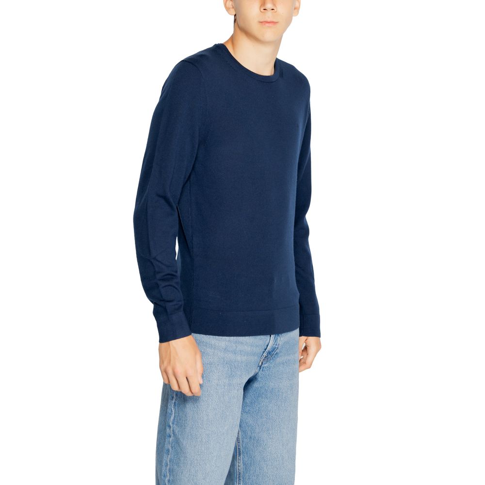 Tricou albastru Calvin Klein din lână reciclată
