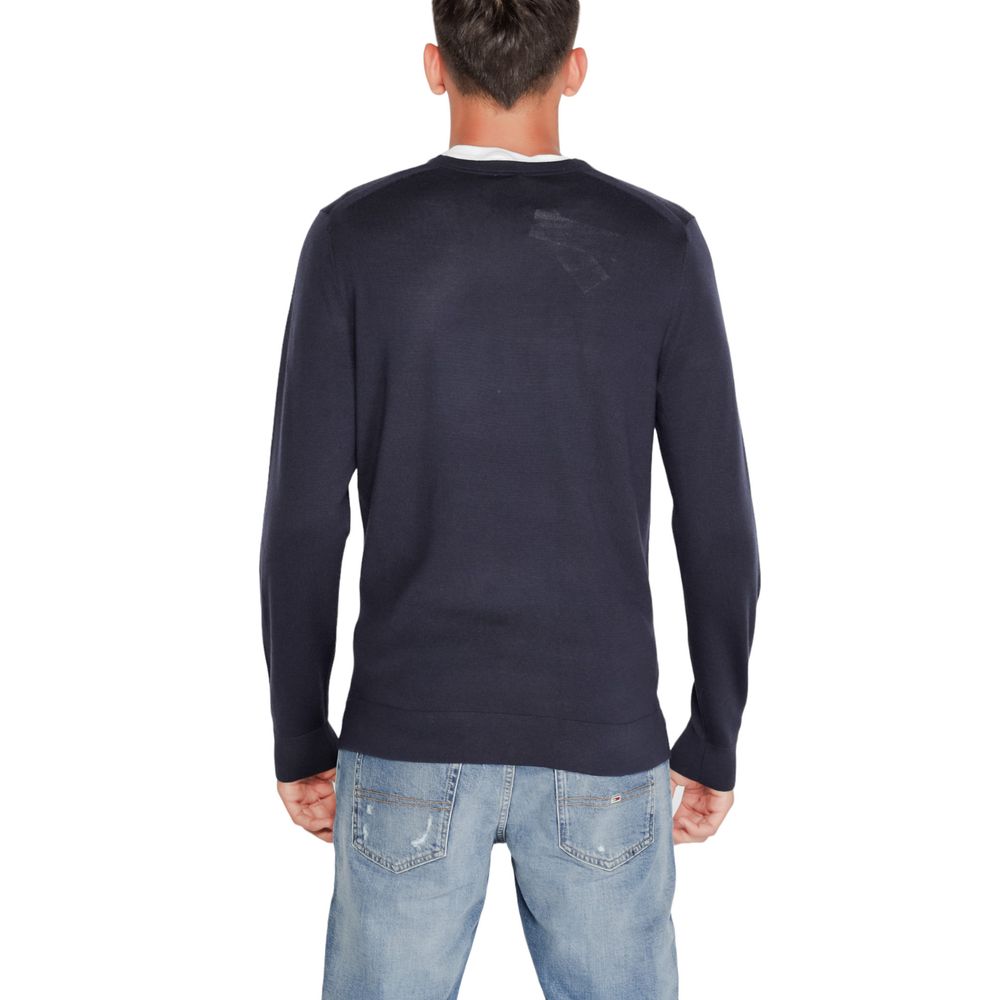 Tricou albastru Calvin Klein din lână reciclată