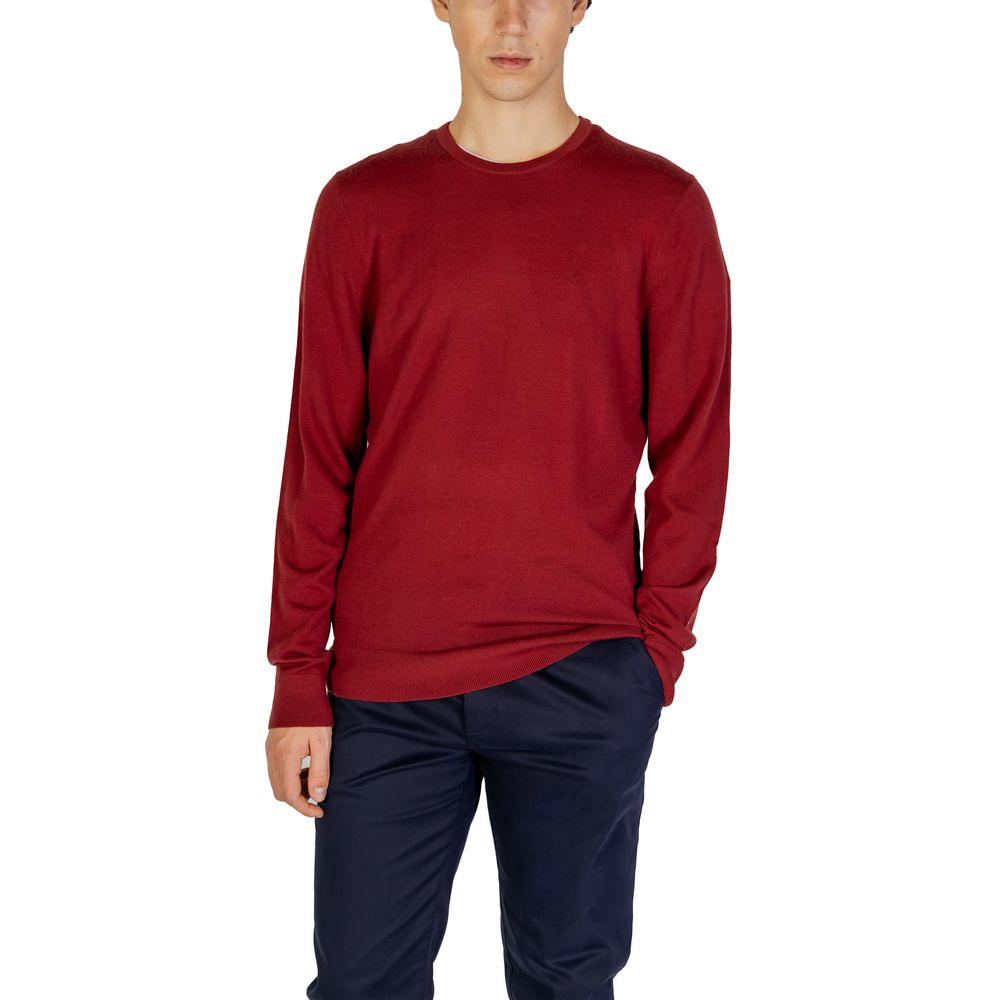 Tricou Calvin Klein Bordeaux din lână reciclată
