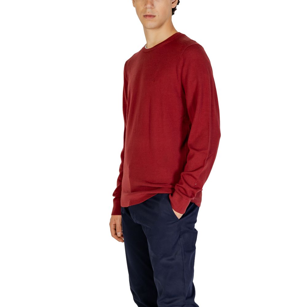 Tricou Calvin Klein Bordeaux din lână reciclată