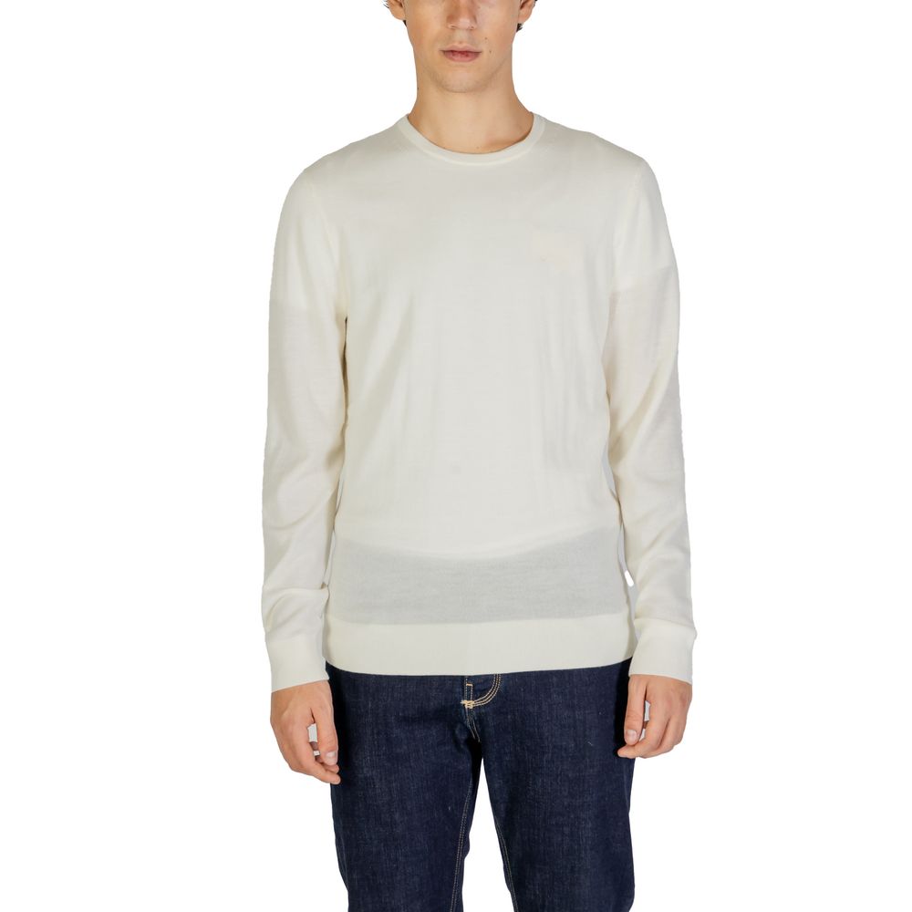 Tricou Calvin Klein crem din lână reciclată
