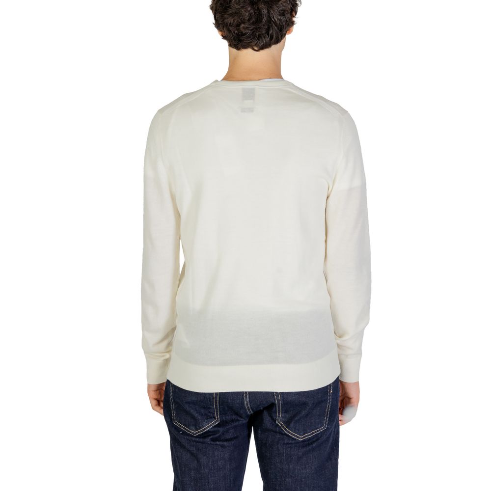 Tricou Calvin Klein crem din lână reciclată