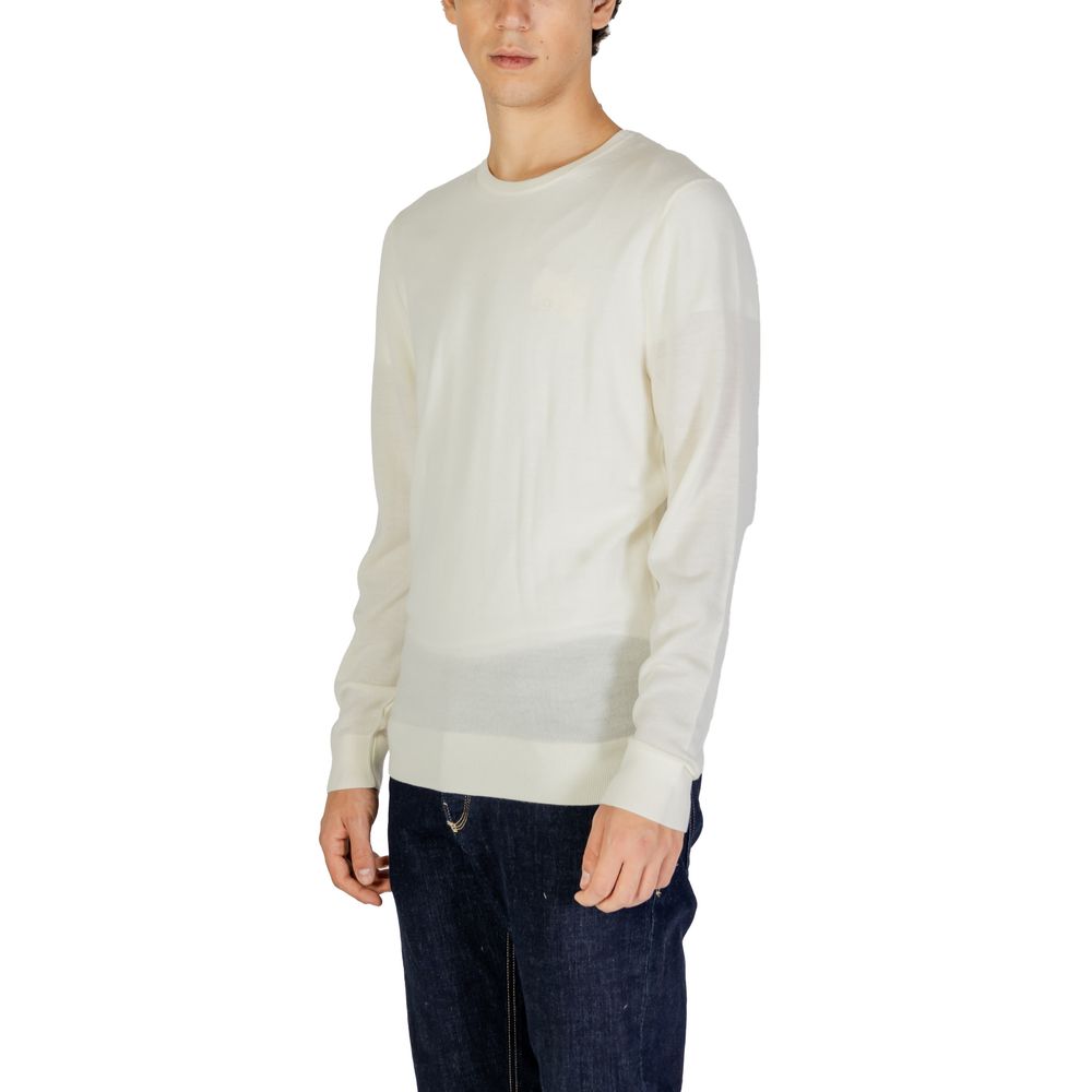 Tricou Calvin Klein crem din lână reciclată