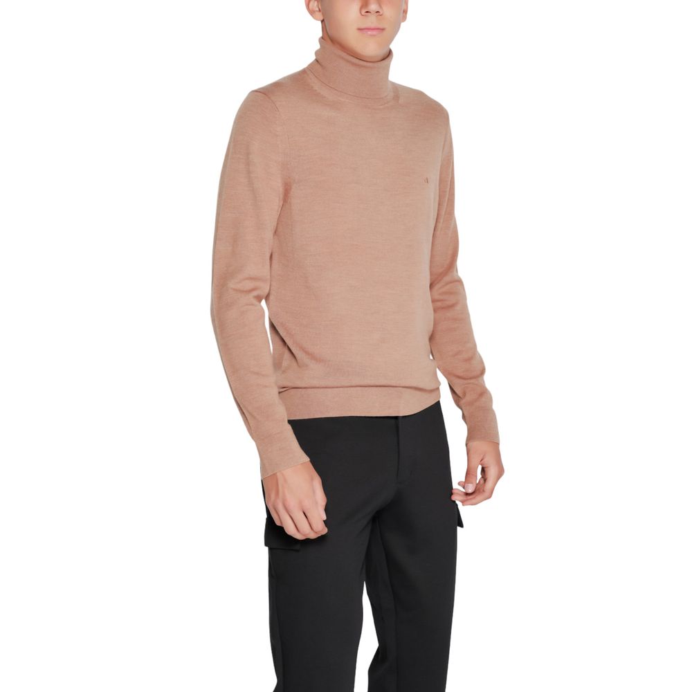 Pulover bej din lână Calvin Klein