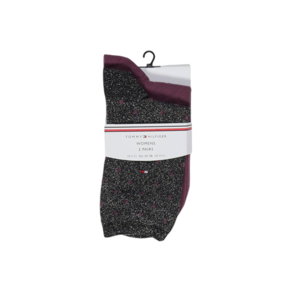 Tommy Hilfiger – Schwarze Strumpfhosen und Socken aus Baumwolle