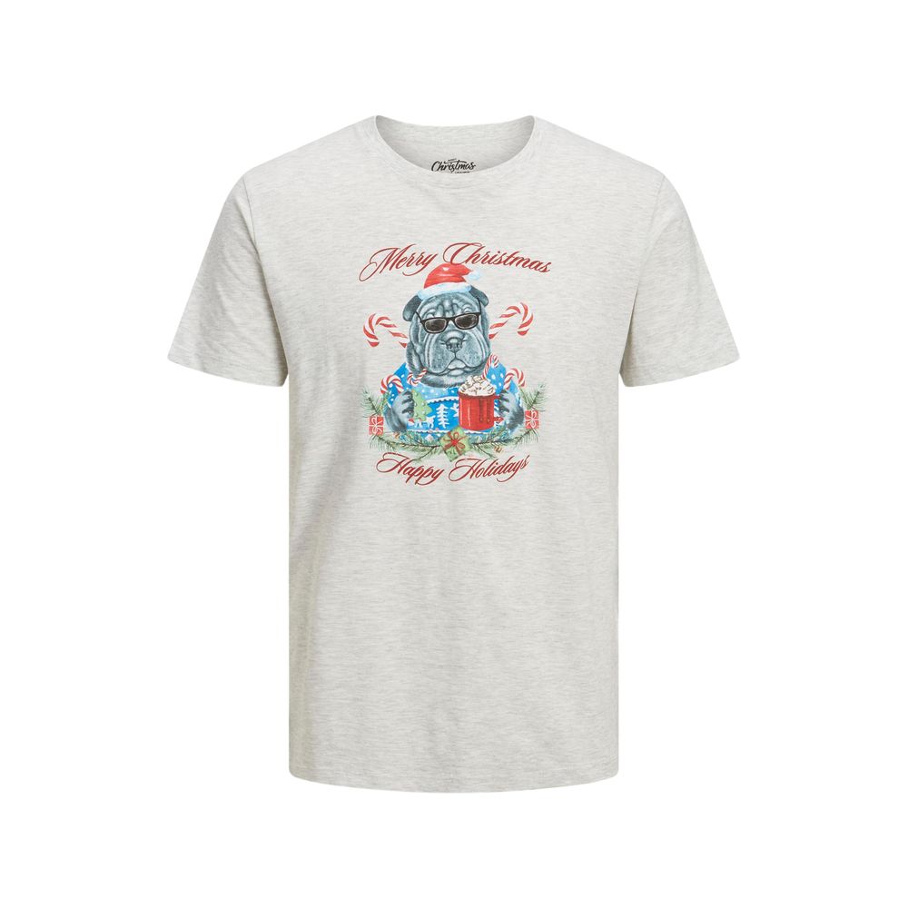 Tricou Jack Jones gri din bumbac