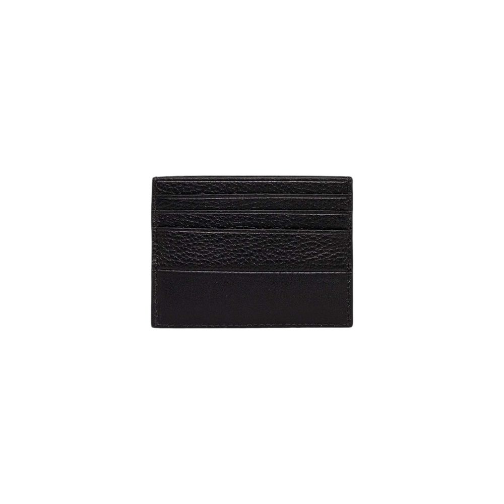 Calvin Klein – Kartenetui aus schwarzem Leder
