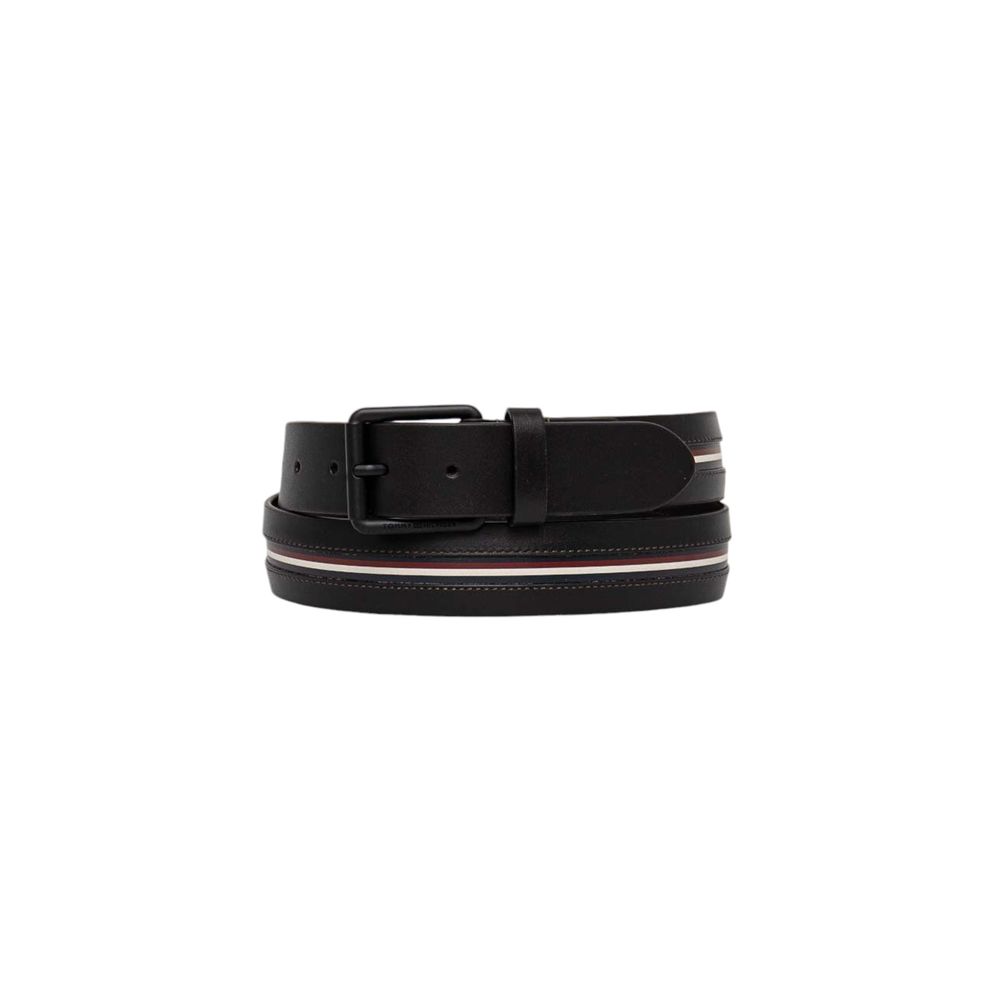 Curea din piele neagră Tommy Hilfiger