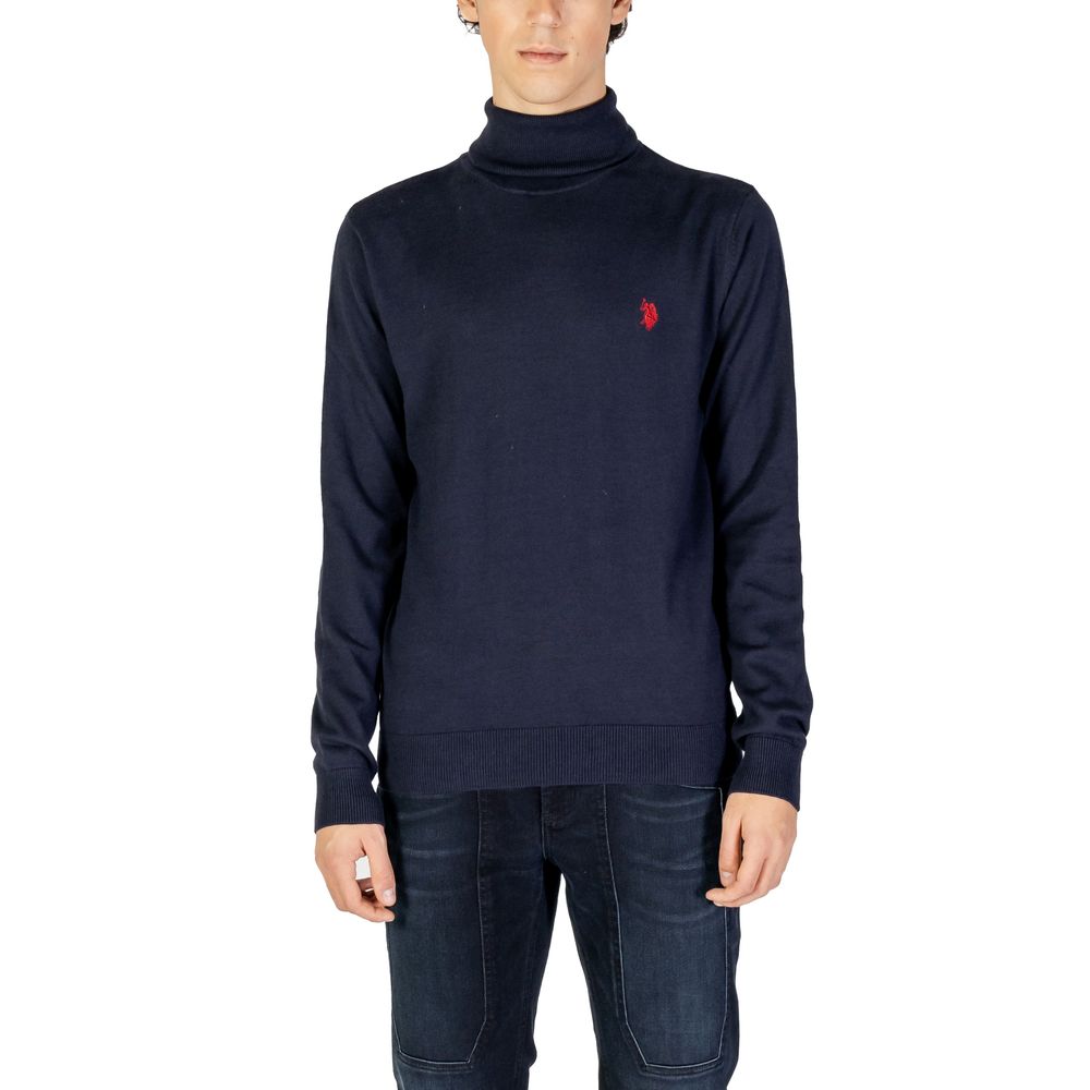 Pulover albastru din bumbac US POLO ASSN.
