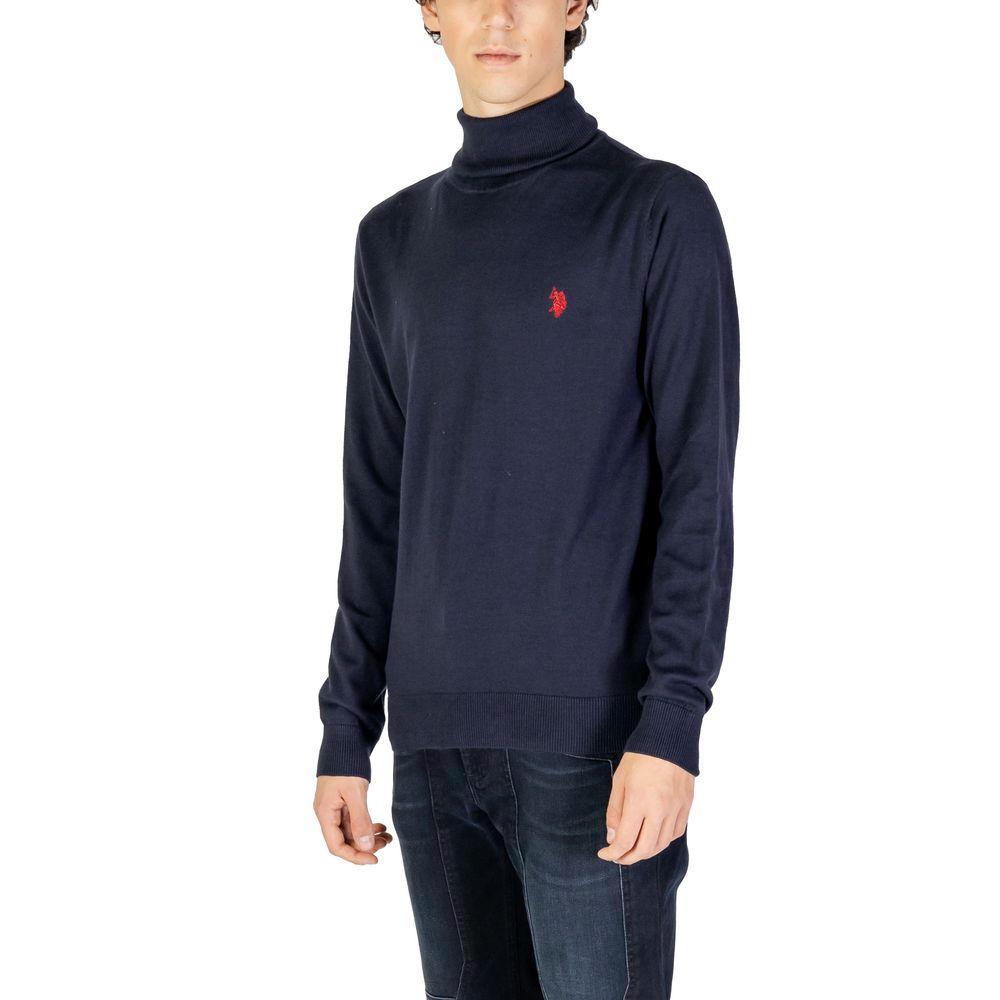 Pulover albastru din bumbac US POLO ASSN.