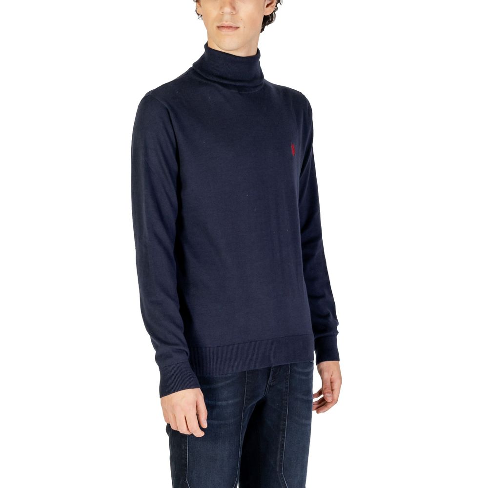 Pulover albastru din bumbac US POLO ASSN.
