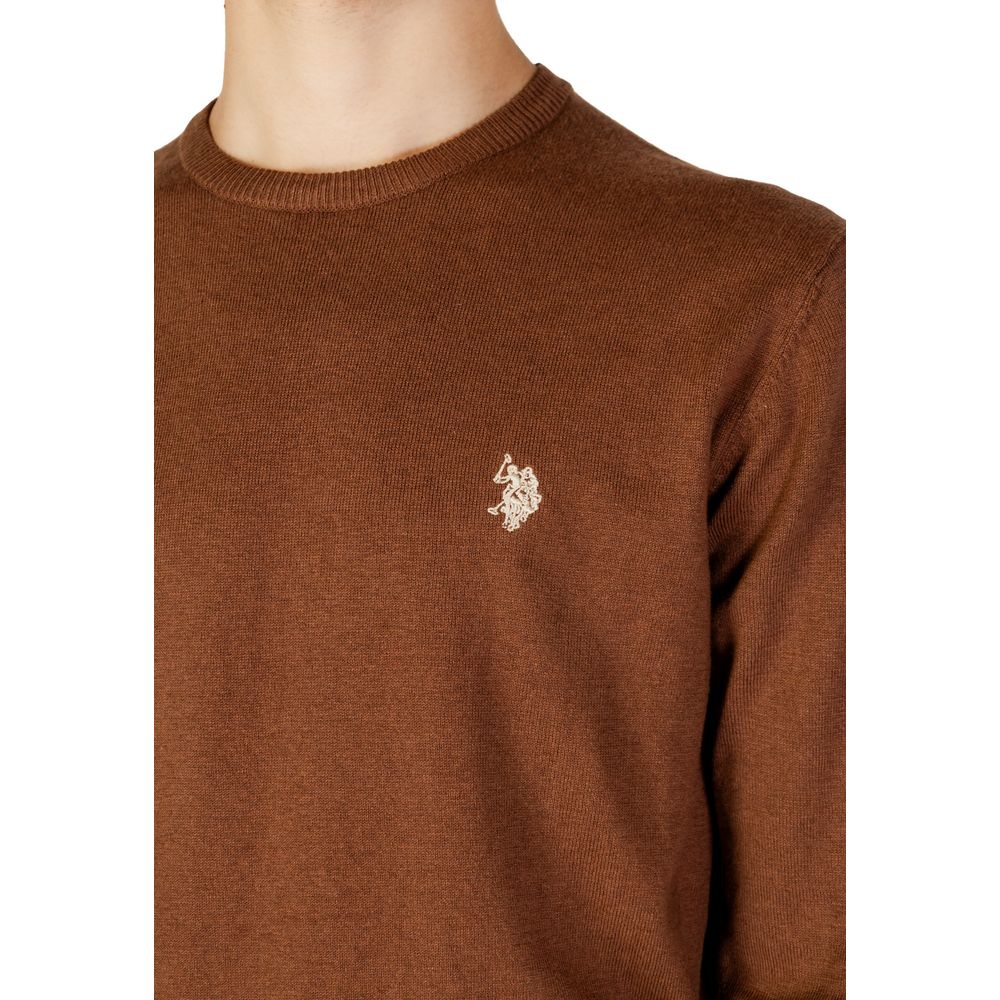 Pulover bej din bumbac US POLO ASSN.
