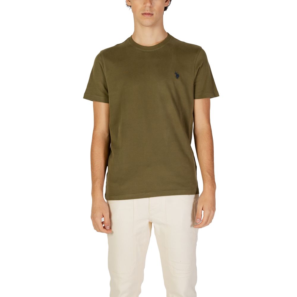Tricou verde din bumbac US POLO ASSN.