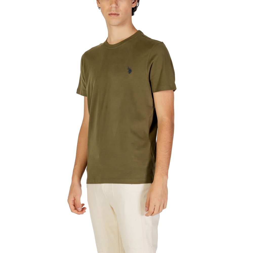 Tricou verde din bumbac US POLO ASSN.