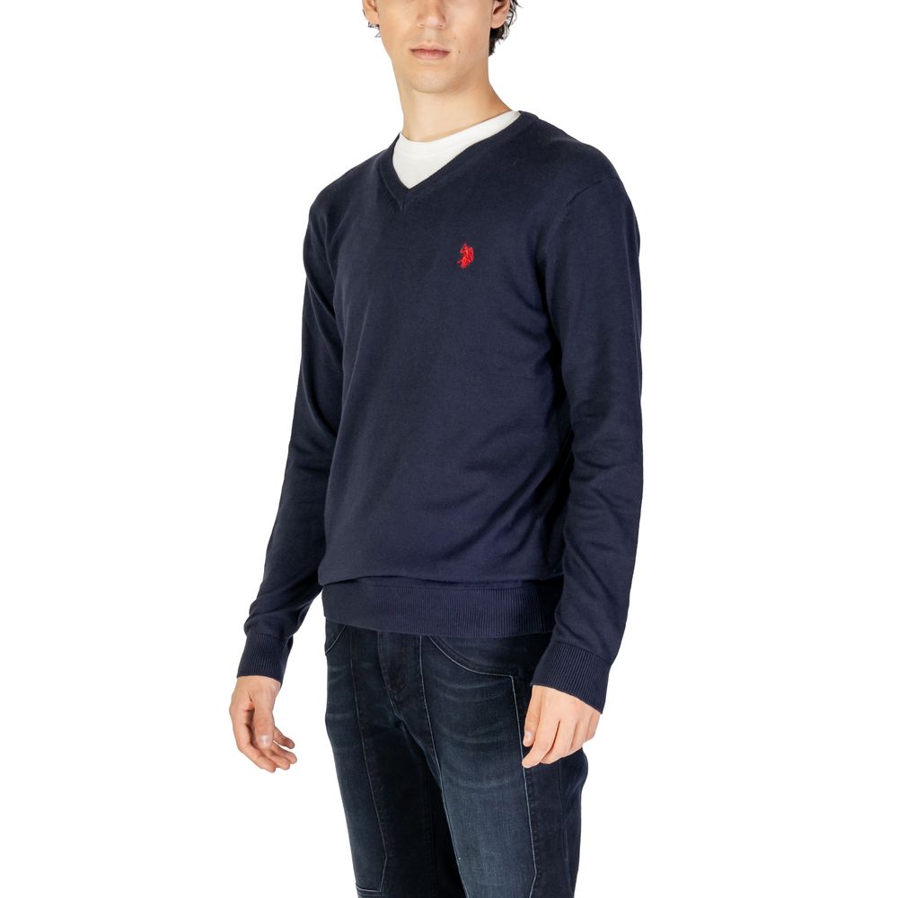 Pulover albastru din bumbac US POLO ASSN.