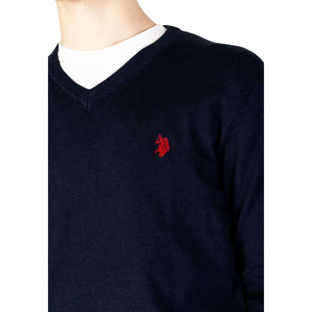 Pulover albastru din bumbac US POLO ASSN.
