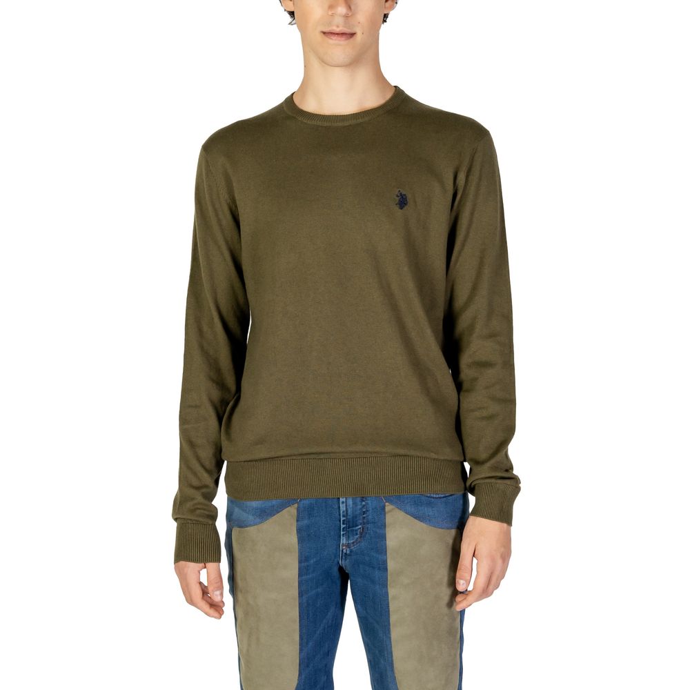 Pulover verde din bumbac US POLO ASSN.