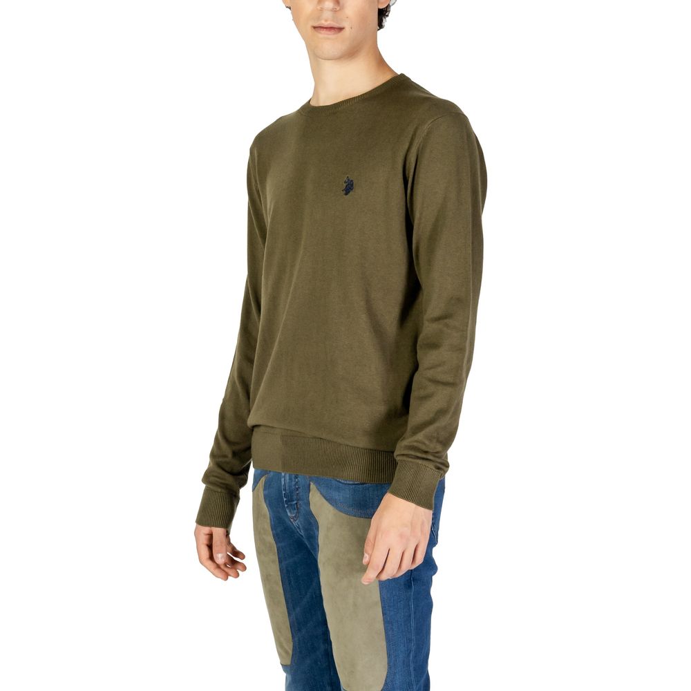 Pulover verde din bumbac US POLO ASSN.