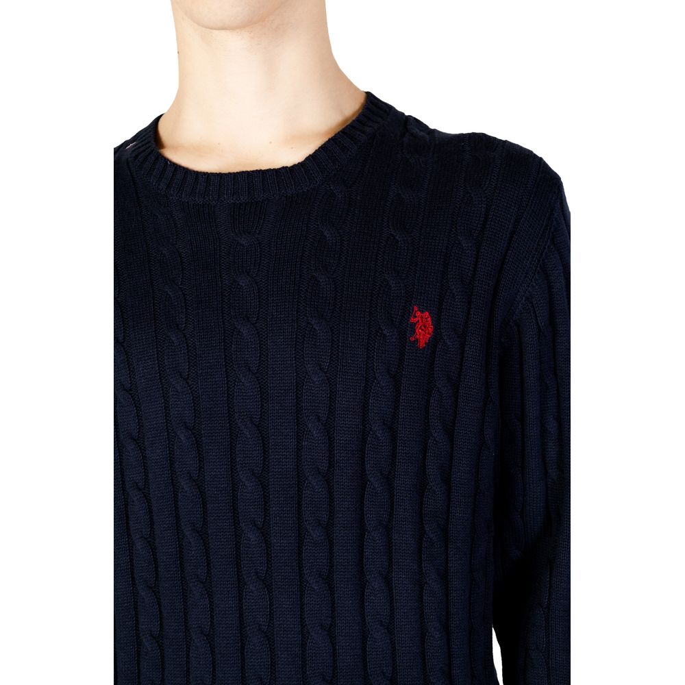 Pulover albastru din bumbac US POLO ASSN.