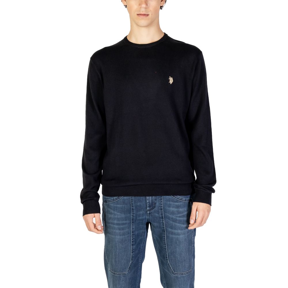 Pulover negru din bumbac US POLO ASSN.