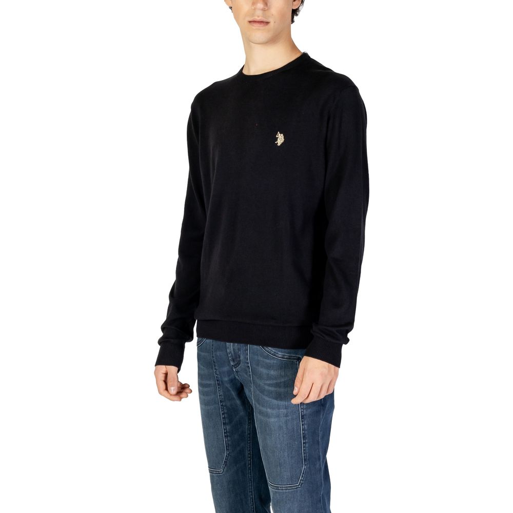 Pulover negru din bumbac US POLO ASSN.