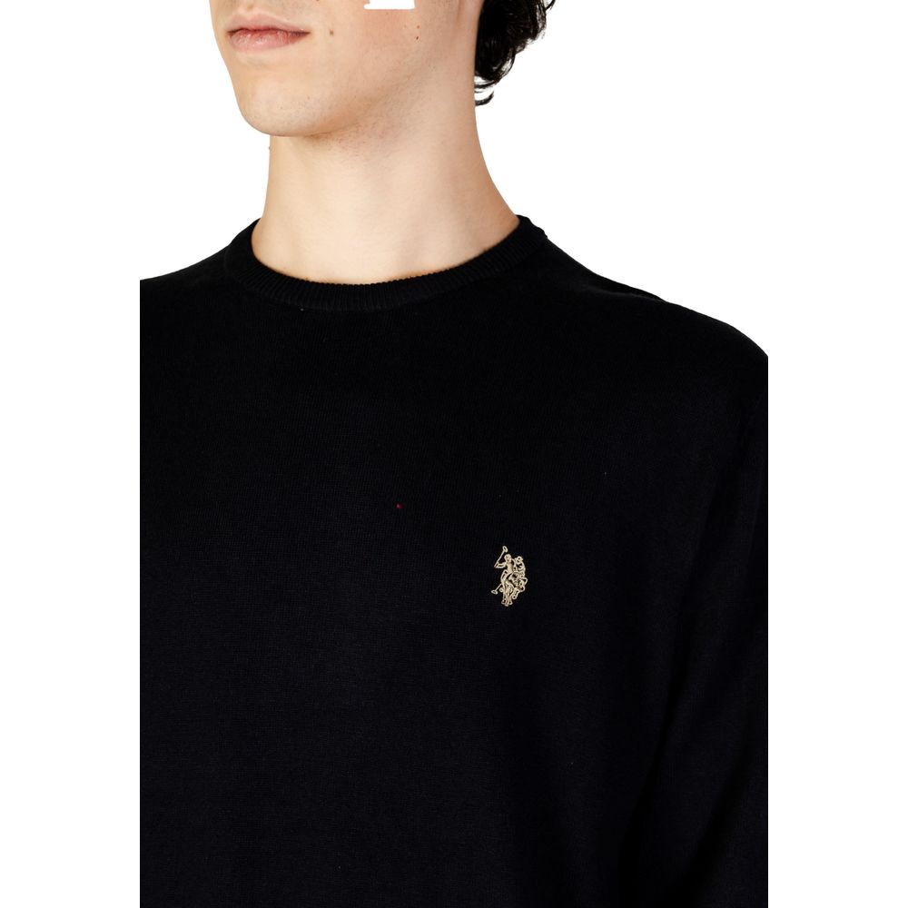 Pulover negru din bumbac US POLO ASSN.