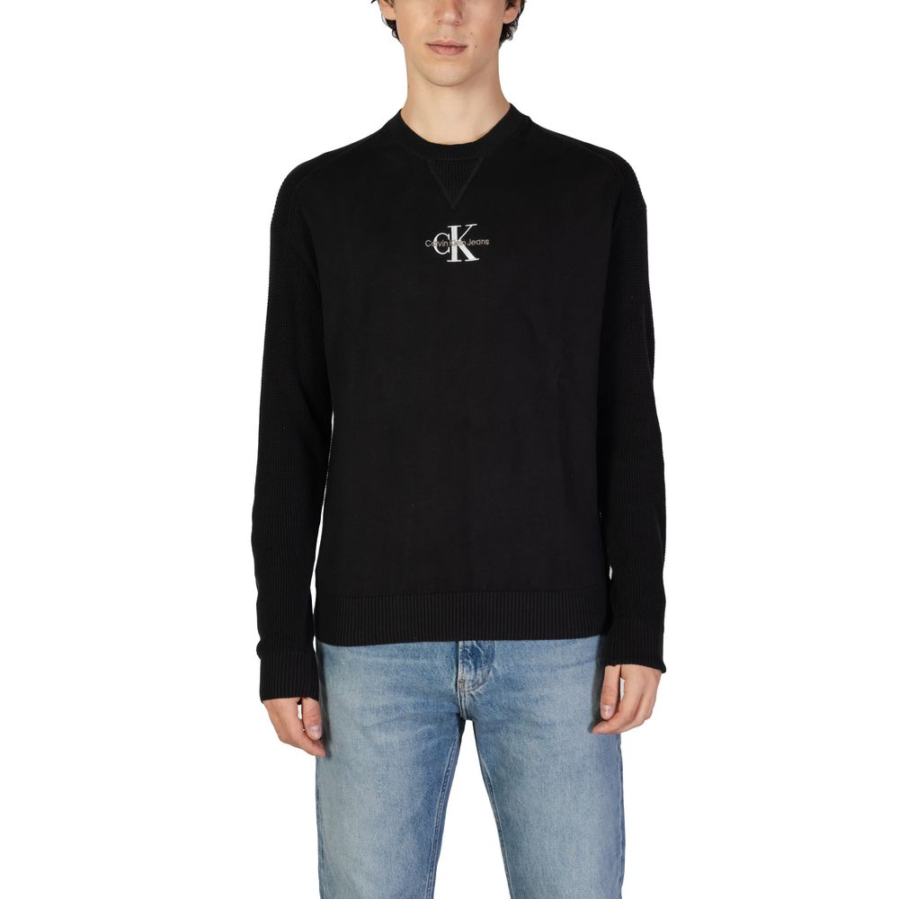 Pulover Calvin Klein Jeans negru din bumbac