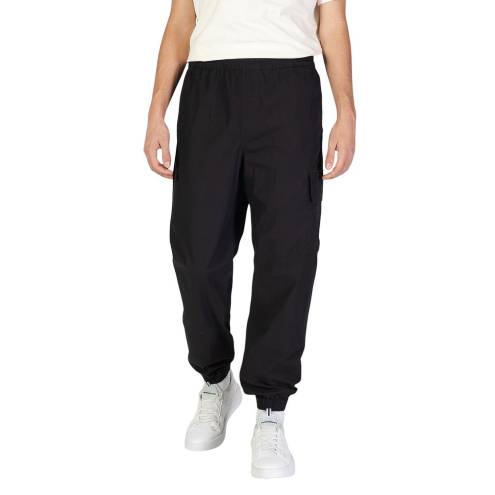 Blugi și pantaloni negri din bumbac Calvin Klein Jeans