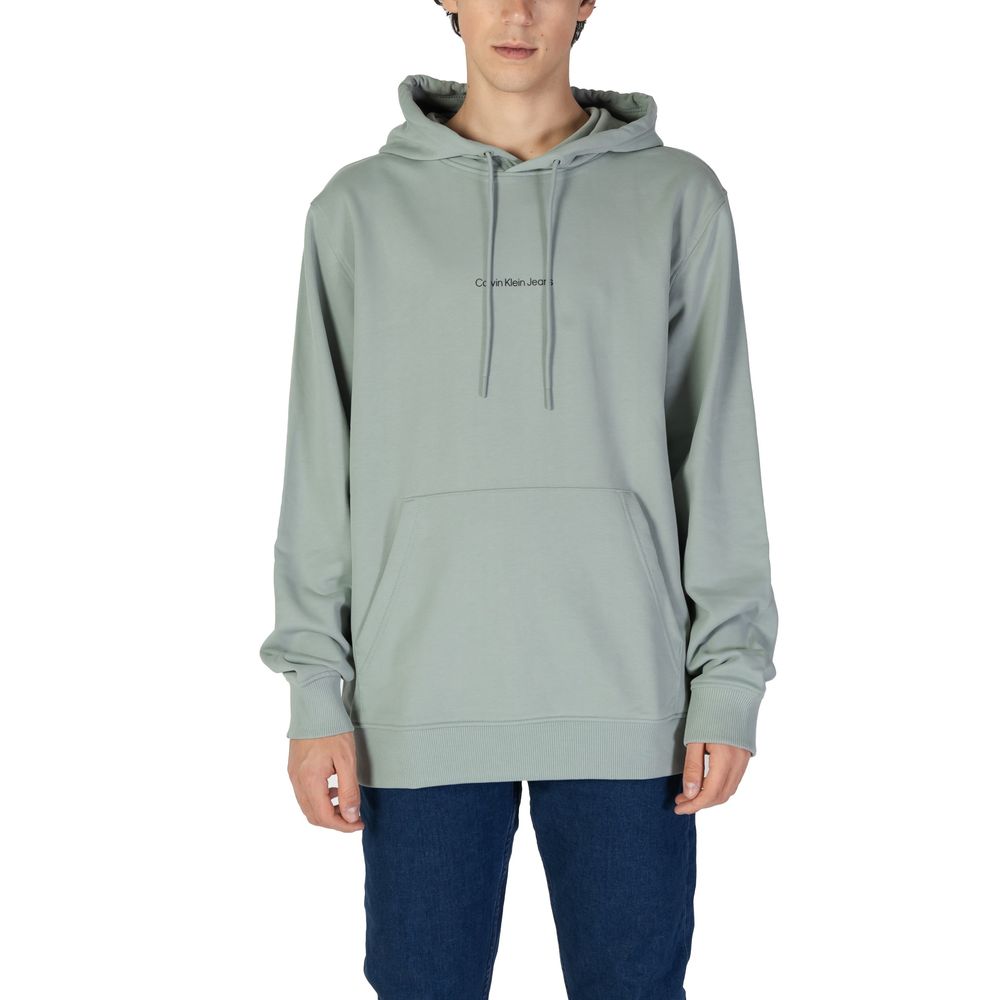 Pulover Calvin Klein Jeans verde din bumbac