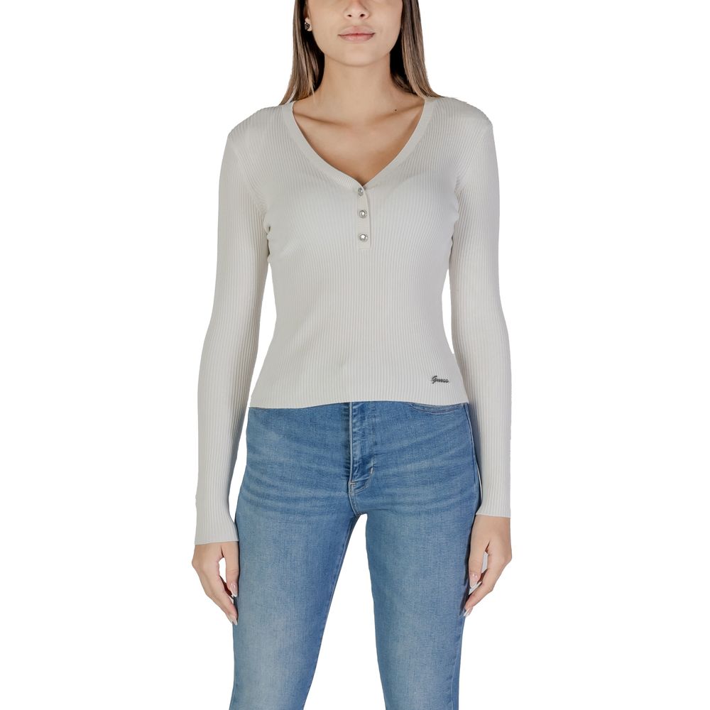 Bluze și tricou Guess din viscoză crem