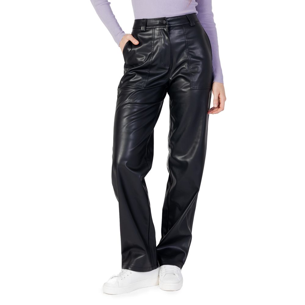 Blugi și pantaloni negri din poliester reciclat Calvin Klein Jeans