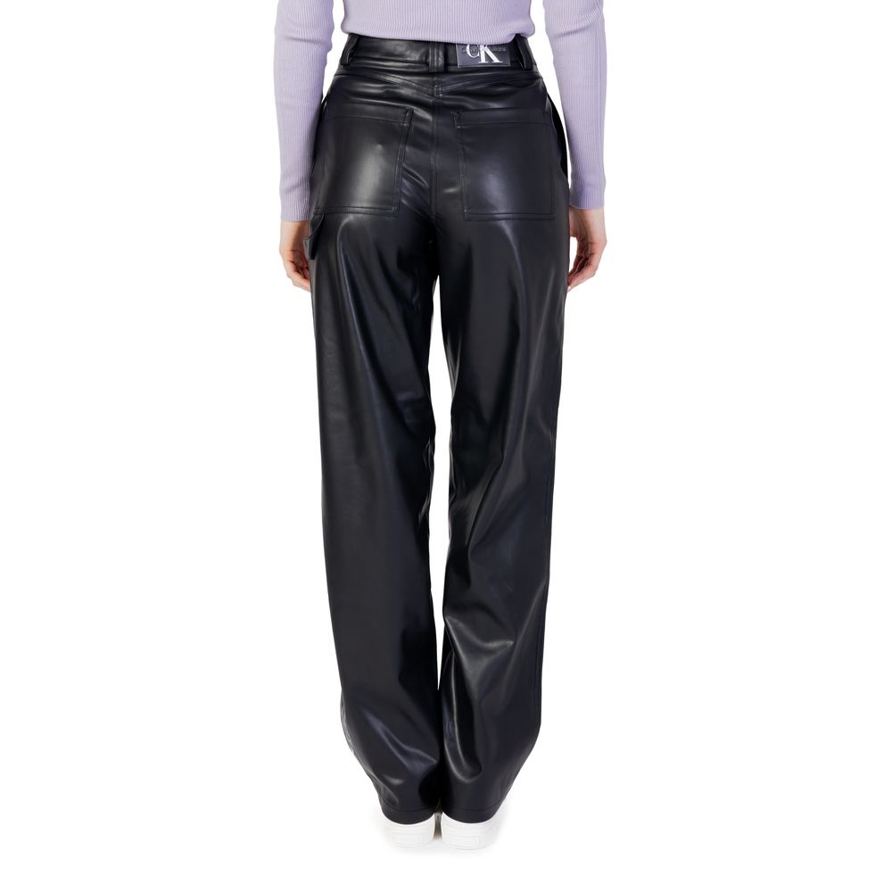 Blugi și pantaloni negri din poliester reciclat Calvin Klein Jeans