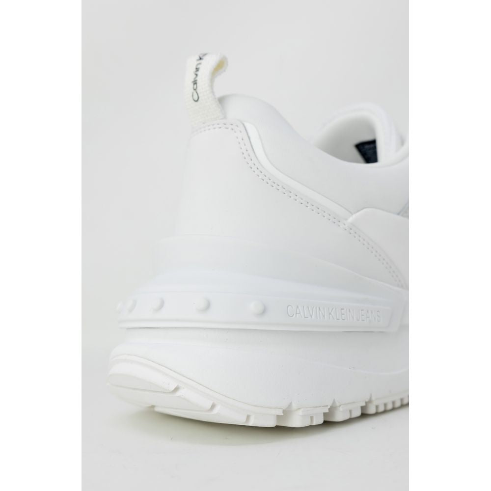 Calvin Klein Jeans – Weiße Wildleder-Sneaker