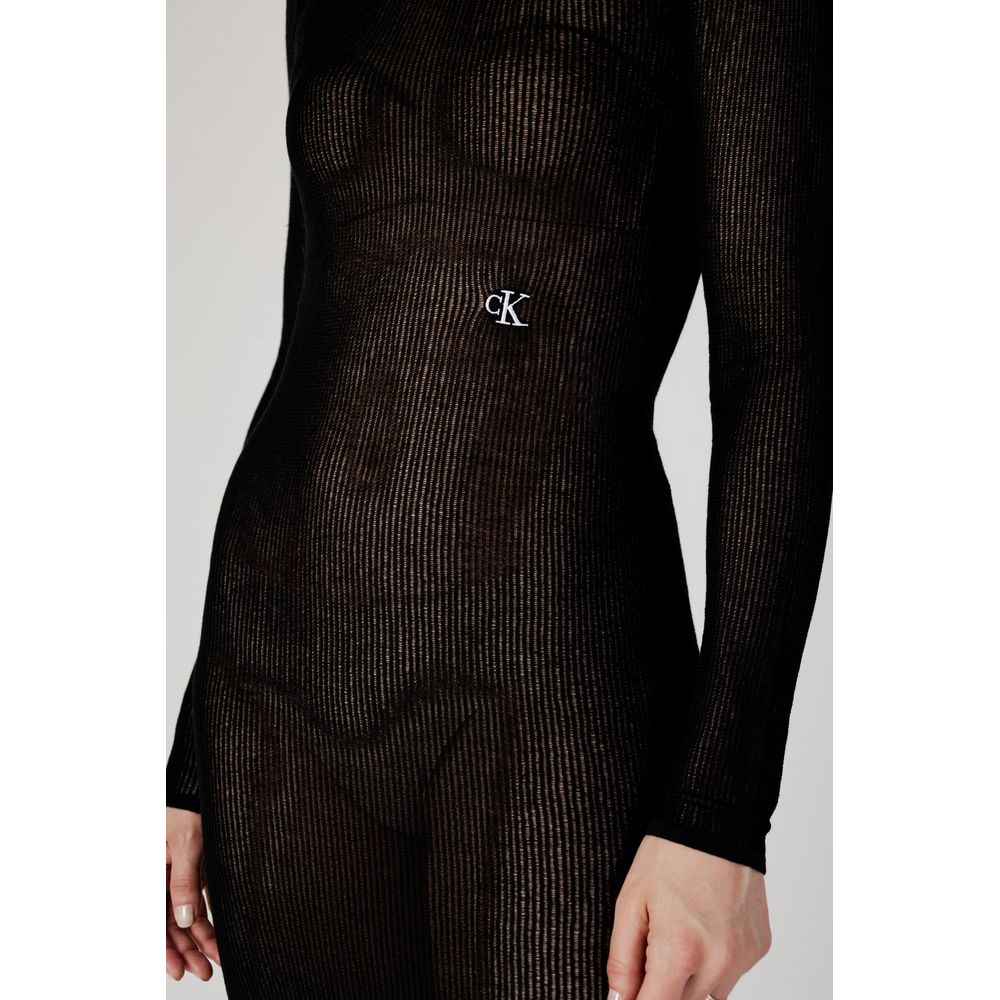 Rochie neagră Marabou de la Calvin Klein Jeans