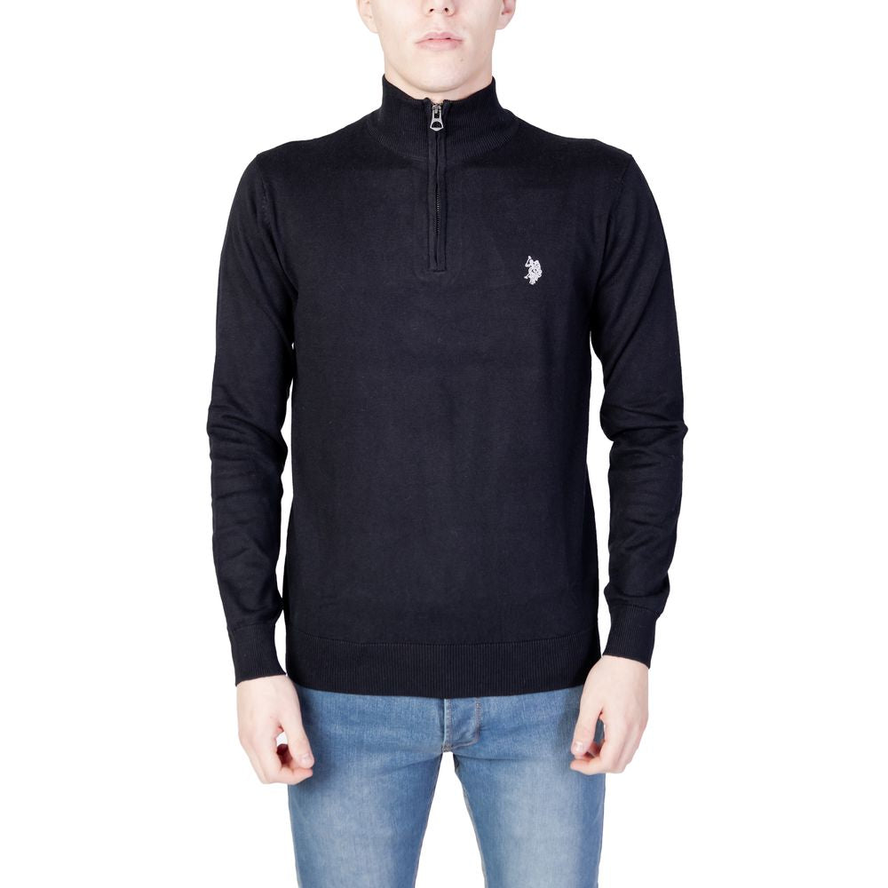 Pulover negru din bumbac US POLO ASSN.