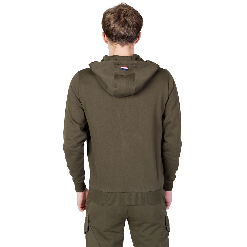Pulover verde din bumbac US POLO ASSN.