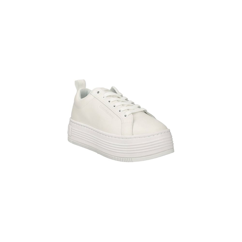 Calvin Klein Jeans – Weiße Ledersneaker