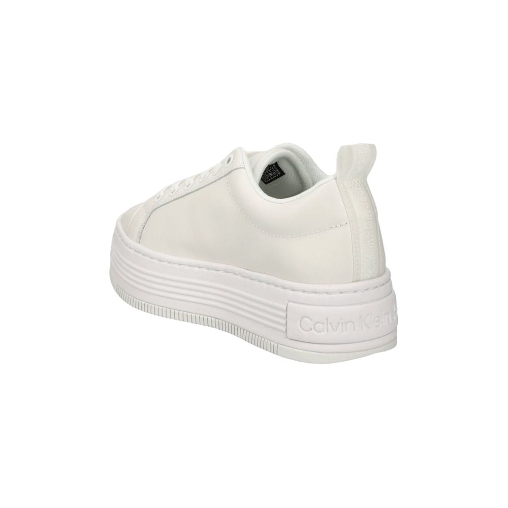 Calvin Klein Jeans – Weiße Ledersneaker