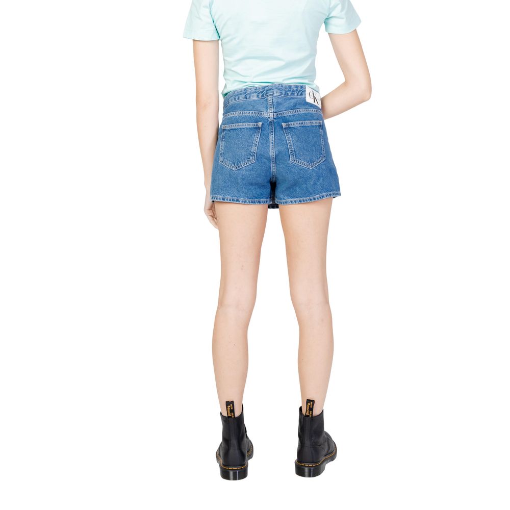 Pantaloni scurți din bumbac albaștri Calvin Klein Jeans