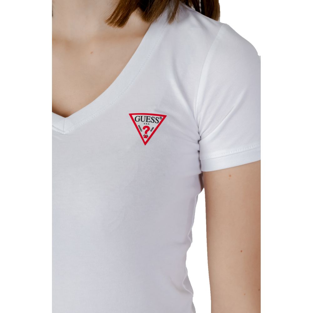Tricou Guess alb din bumbac