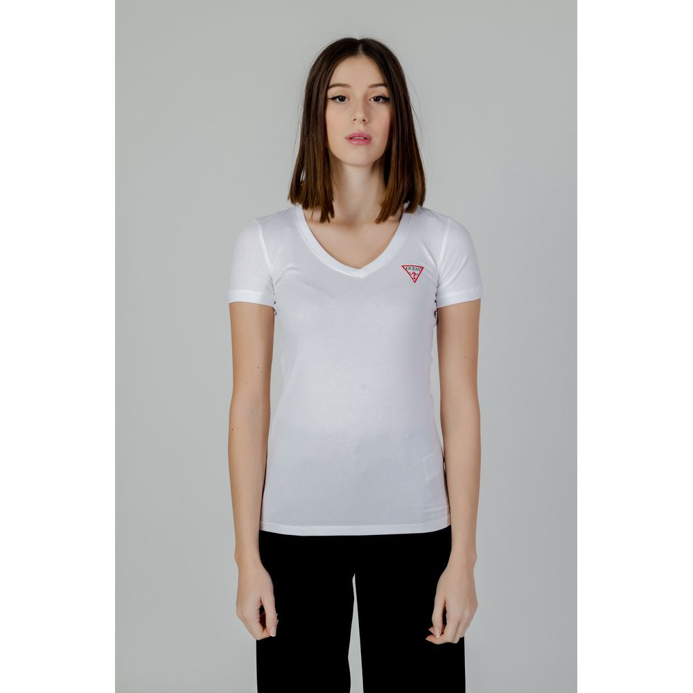Tricou Guess alb din bumbac