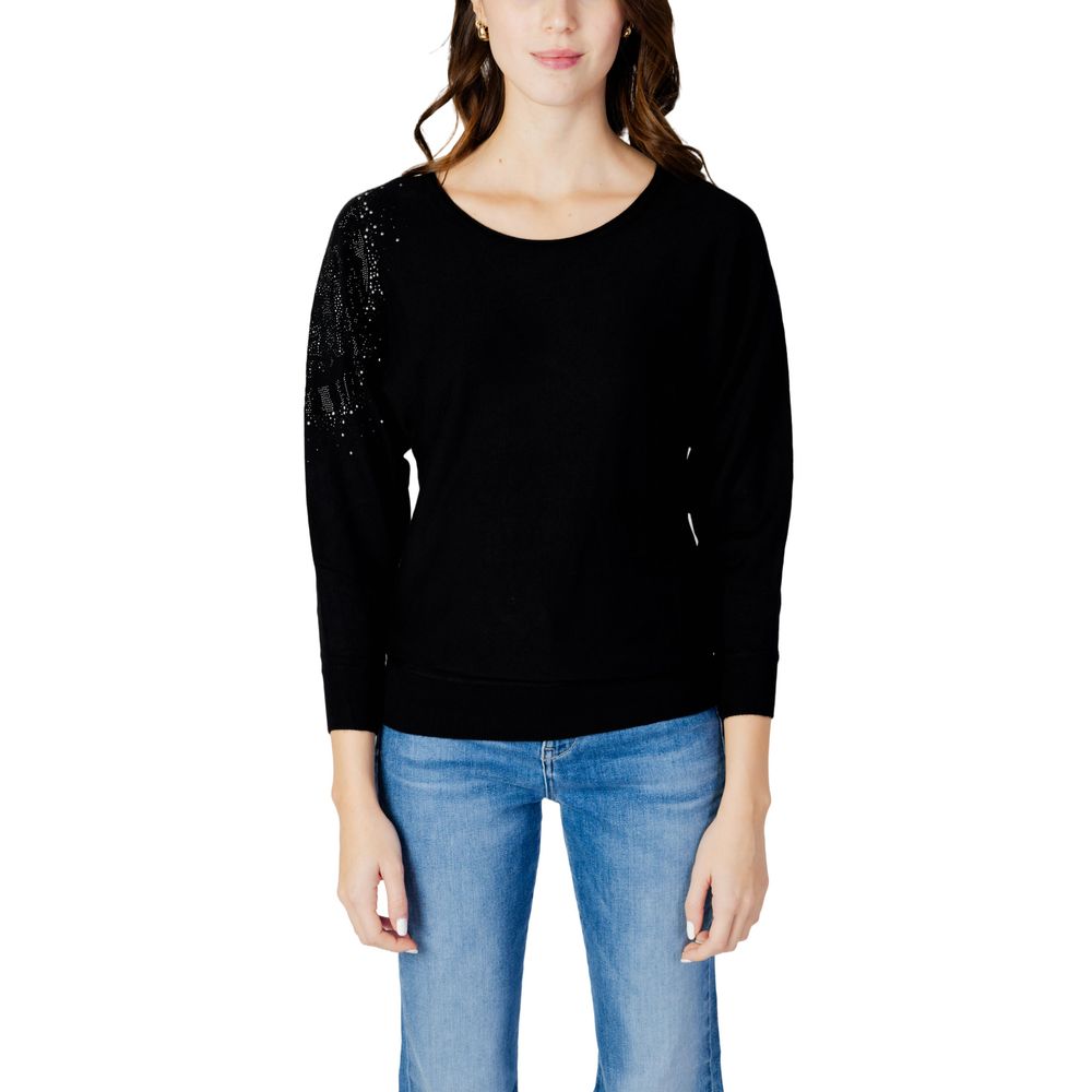 Bluze și tricou Guess negre din viscoză