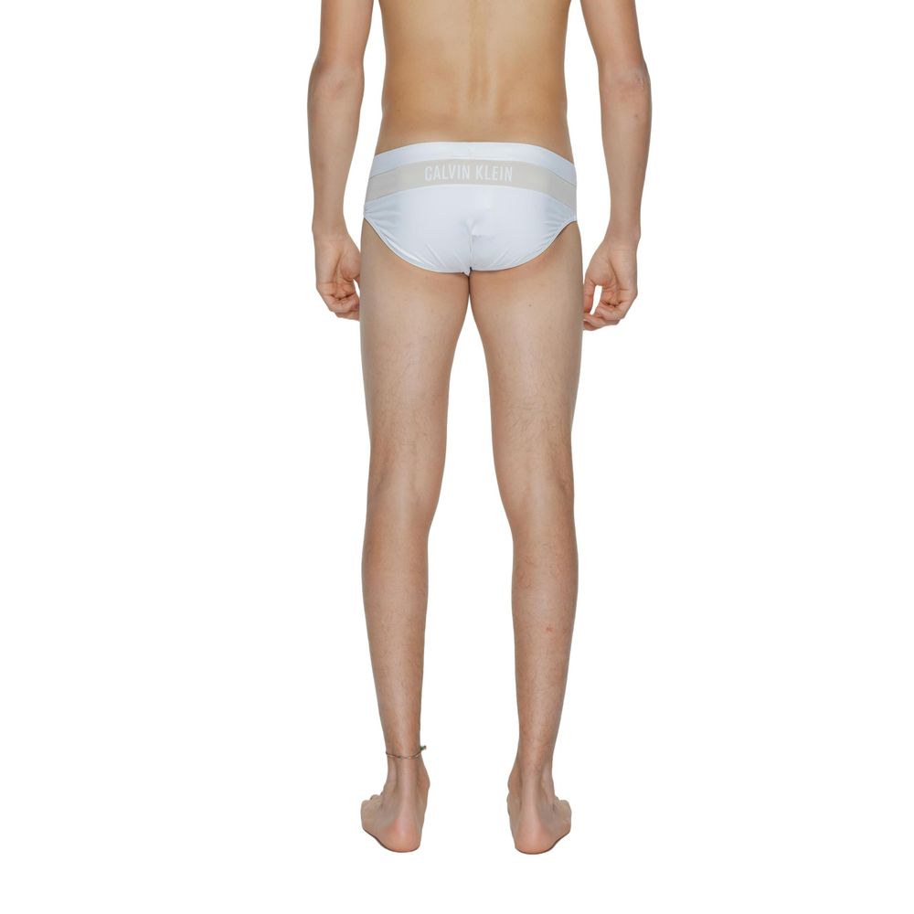 Costum de baie Calvin Klein din poliamidă albă