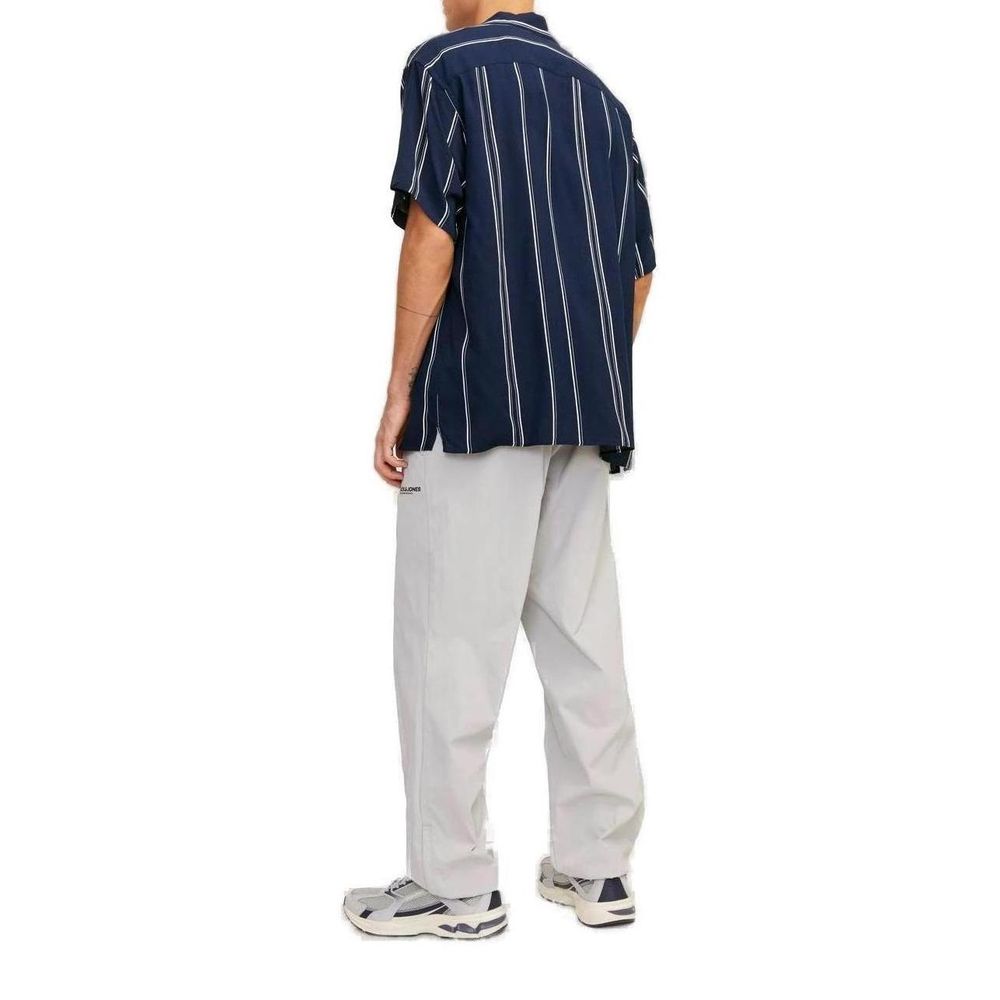 Jack Jones – Kurzarmhemd aus Viskose, Blau