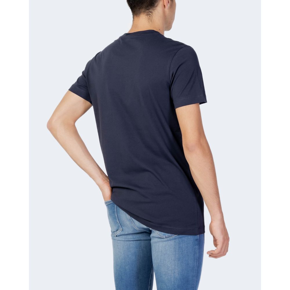 Tricou Calvin Klein Jeans albastru din bumbac