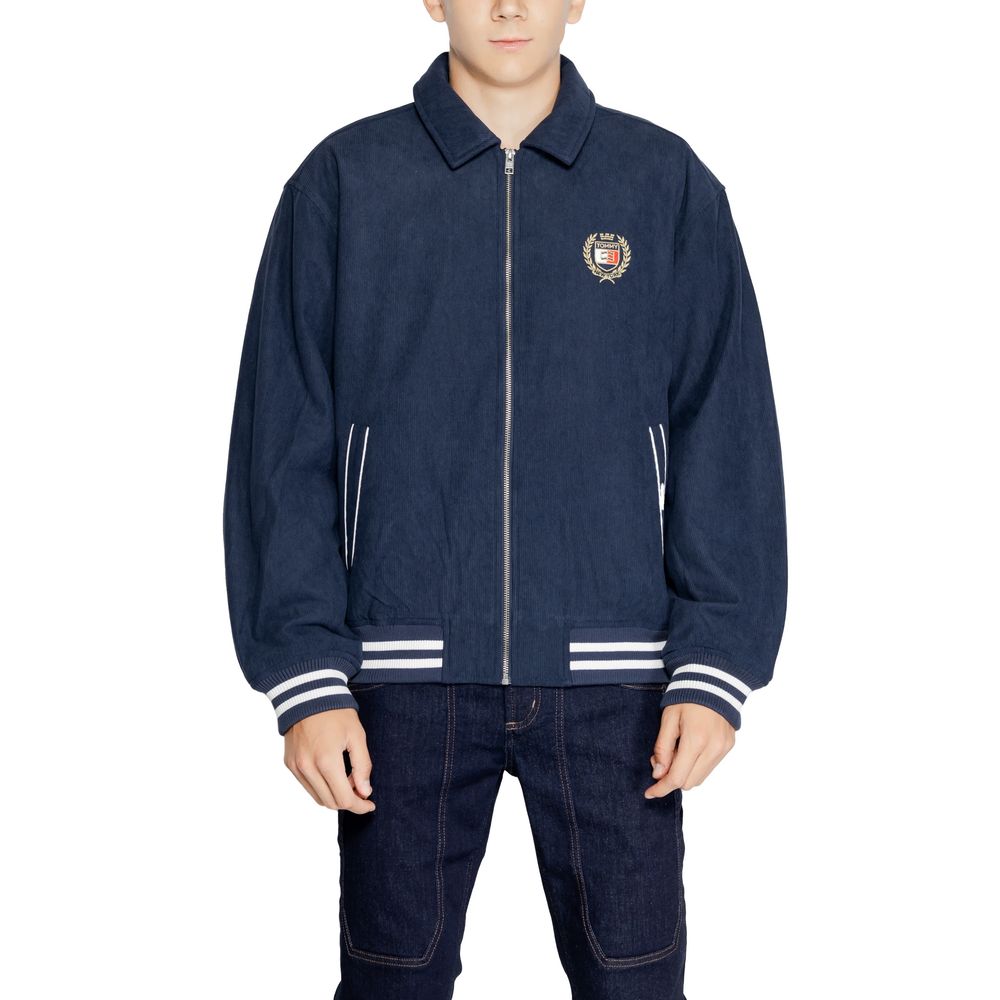 Jachetă Tommy Hilfiger Jeans albastră din poliester reciclat