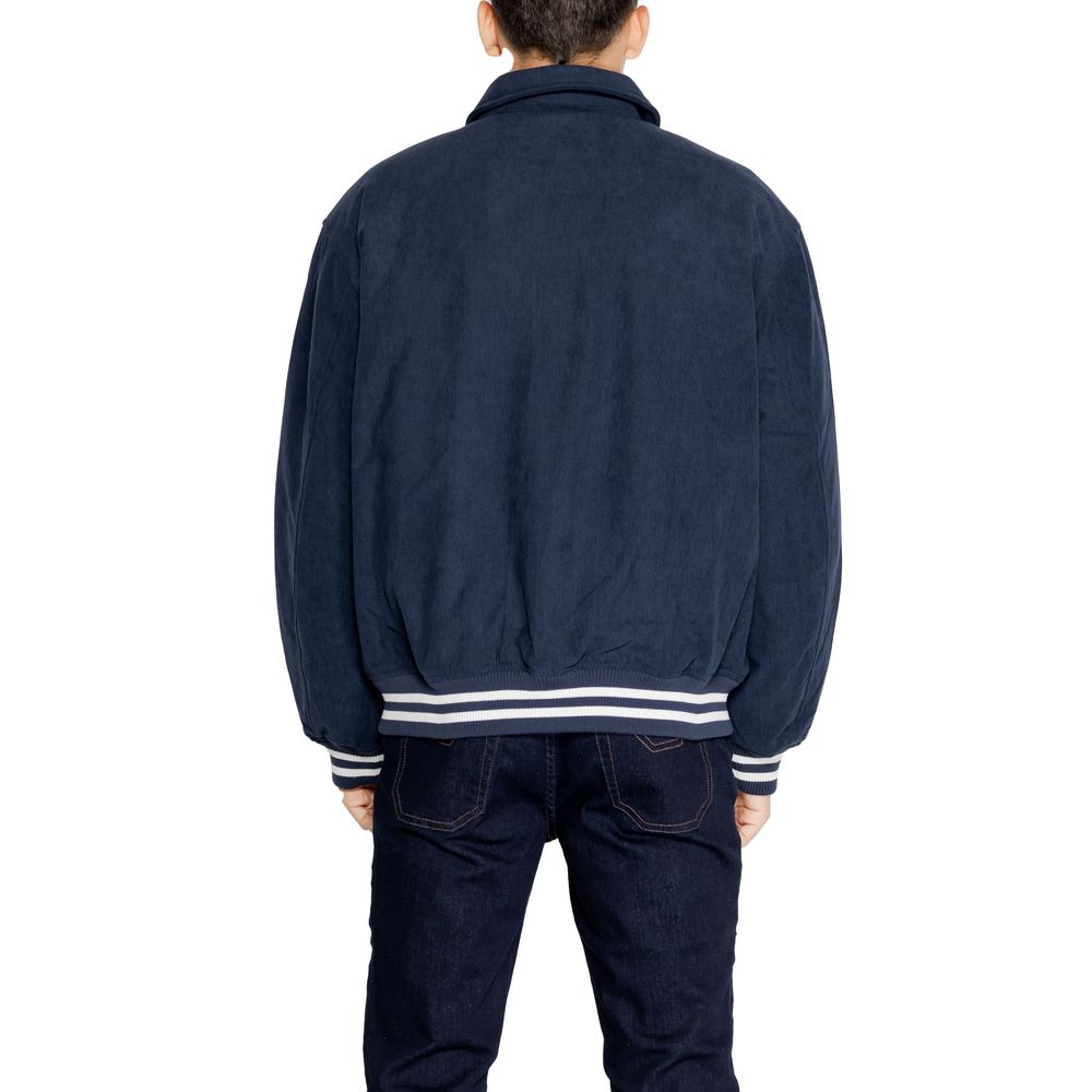 Jachetă Tommy Hilfiger Jeans albastră din poliester reciclat