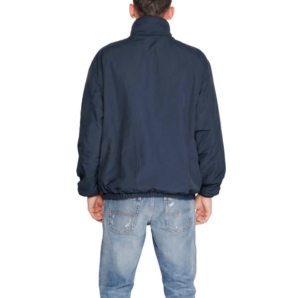 Jachetă Tommy Hilfiger Jeans albastră din poliester reciclat
